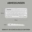 Logitech Pebble Keys 2 K380s, kabellose Multi-Device Bluetooth-Tastatur mit anpassbaren Sondertasten, schlank und mobil, Easy-Switch - Windows, macOS, iPadOS, Android, ChromeOS, Deutsches QWERTZ,Weiß