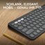 Logitech Pebble Keys 2 K380s, kabellose Multi-Device Bluetooth-Tastatur mit anpassbaren Sondertasten, schlank, mobil, Easy-Switch - Windows, macOS, iPadOS, Android, ChromeOS, Deutsches QWERTZ,Graphit