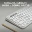 Logitech Pebble Keys 2 K380s, kabellose Multi-Device Bluetooth-Tastatur mit anpassbaren Sondertasten, schlank und mobil, Easy-Switch - Windows, macOS, iPadOS, Android, ChromeOS, Deutsches QWERTZ,Weiß