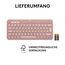 Logitech Pebble Keys 2 K380s, kabellose Multi-Device Bluetooth-Tastatur mit anpassbaren Sondertasten, schlank - mobil, Easy-Switch für Windows, macOS, iPadOS, Android, ChromeOS, Deutsches QWERTZ,Rosa