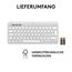Logitech Pebble Keys 2 K380s, kabellose Multi-Device Bluetooth-Tastatur mit anpassbaren Sondertasten, schlank und mobil, Easy-Switch - Windows, macOS, iPadOS, Android, ChromeOS, Deutsches QWERTZ,Weiß