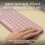 Logitech Pebble Keys 2 K380s, kabellose Multi-Device Bluetooth-Tastatur mit anpassbaren Sondertasten, schlank - mobil, Easy-Switch für Windows, macOS, iPadOS, Android, ChromeOS, Deutsches QWERTZ,Rosa