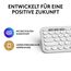 Logitech Pebble Keys 2 K380s, kabellose Multi-Device Bluetooth-Tastatur mit anpassbaren Sondertasten, schlank und mobil, Easy-Switch - Windows, macOS, iPadOS, Android, ChromeOS, Deutsches QWERTZ,Weiß