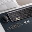 2.4G Maus Set kabellos, iClever Aluminium Wireless Slim Tastatur QWERTZ Layout (Deutsch), für Computer/Desktop/PC/Laptop/Oberfläsche/Smart TV und Windows 10/8/7/Vista/XP (2.4GHz, USB)