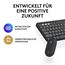 Logitech Pebble 2 Combo, kabellose Tastatur und Maus, leise und mobil, anpassbar, Logi Bolt, Bluetooth, Easy-Switch für Windows, macOS, iPadOS, Chrome - Deutsches QWERTZ-Layout, Weiß