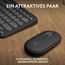Logitech Pebble 2 Combo, kabellose Tastatur und Maus, leise und mobil, anpassbar, Logi Bolt, Bluetooth, Easy-Switch für Windows, macOS, iPadOS, Chrome - Deutsches QWERTZ-Layout, Weiß