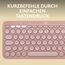 Logitech Pebble Keys 2 K380s, kabellose Multi-Device Bluetooth-Tastatur mit anpassbaren Sondertasten, schlank - mobil, Easy-Switch für Windows, macOS, iPadOS, Android, ChromeOS, Deutsches QWERTZ,Rosa