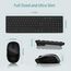 LeadsaiL K786 Tastatur Maus Set Kabellose, Tastatur und Maus, QWERTZ Deutsches Layout Funktastatur mit Maus, Flüsterleiser Tastenanschlag, 2.4 GHz mit 2-in-1 USB Nano Empfänger für PC/Laptop(Schwarz)