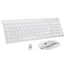 Tastatur Maus Set Kabellos, iClever kabellose Tastatur und Maus Ultra-Dünne Wiederaufladbare Funktastatur für PC/Laptop/Smart TV, QWERTZ Layout, Weiß