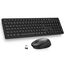 LeadsaiL K786 Tastatur Maus Set Kabellose, Tastatur und Maus, QWERTZ Deutsches Layout Funktastatur mit Maus, Flüsterleiser Tastenanschlag, 2.4 GHz mit 2-in-1 USB Nano Empfänger für PC/Laptop(Schwarz)