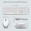 LeadsaiL K786 Tastatur Maus Set Kabellose, Tastatur und Maus, QWERTZ Deutsches Layout Funktastatur mit Maus, Flüsterleiser Tastenanschlag, 2.4 GHz mit 2-in-1 USB Nano Empfänger für PC/Laptop (Gray)