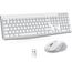 KOORUI Tastatur und Maus Kabellos, Leise Maus Tastatur Set Deutsches Layout QWERTZ mit 12 Funktionstasten 2.4 GHz Tastatur Maus Set für Windows, MacOS, Linux-Weiß