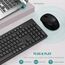 LeadsaiL K786 Tastatur Maus Set Kabellose, Tastatur und Maus, QWERTZ Deutsches Layout Funktastatur mit Maus, Flüsterleiser Tastenanschlag, 2.4 GHz mit 2-in-1 USB Nano Empfänger für PC/Laptop(Schwarz)