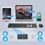 iClever Bluetooth Tastatur mit Maus, Wiederaufladbare Dualmodus USB & Bluetooth Tastatur aus Metall, 3 Geräte Verbindung Deutsch QWERTZ Funktastatur, für PC/Tablet/MacOS (Grau)