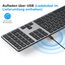 OMOTON Tastatur Maus Set Kabellose für MacBook Air/MacBook Pro/iMac/iMac Pro/Mac mini, Bluetooth Funktastatur QWERTZ mit Maus Wiederaufladbar, Multi-Gerät, Ergonomisch, Leises Tippen, DE Layout