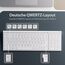 Tastatur Maus Set Kabellos, iClever kabellose Tastatur und Maus Ultra-Dünne Wiederaufladbare Funktastatur für PC/Laptop/Smart TV, QWERTZ Layout, Weiß