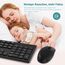 LeadsaiL K786 Tastatur Maus Set Kabellose, Tastatur und Maus, QWERTZ Deutsches Layout Funktastatur mit Maus, Flüsterleiser Tastenanschlag, 2.4 GHz mit 2-in-1 USB Nano Empfänger für PC/Laptop(Schwarz)