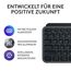 Logitech MX Keys S kabellose Tastatur, Low Profile, Fluid Quiet Typing, Programmable, Backlighting, Bluetooth, USB C Rechargeable, für Windows PC, Linux, Chrome, Mac, Deutsches QWERTZ - Grau