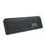 Logitech MX Keys S kabellose Tastatur, Low Profile, Fluid Quiet Typing, Programmable, Backlighting, Bluetooth, USB C Rechargeable, für Windows PC, Linux, Chrome, Mac, Deutsches QWERTZ - Grau