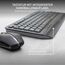 CHERRY GENTIX Desktop, Kabelloses Tastatur-Maus-Set, Deutsches Layout (QWERTZ), 2,4 GHz Funk, Integrierte Handballenauflage, Symmetrische Maus, Schwarz