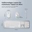 iClever Tastatur Maus Set Kabellos, Wiederaufladbare Kabellose Tastatur und Maus, Deutsch QWERTZ Layout, 2.4 GHz Funk Tastatur mit Maus für PC/Laptop/Smart TV, Weiß