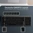 2.4G Maus Set kabellos, iClever Aluminium Wireless Slim Tastatur QWERTZ Layout (Deutsch), für Computer/Desktop/PC/Laptop/Oberfläsche/Smart TV und Windows 10/8/7/Vista/XP (2.4GHz, USB)