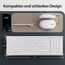 Tastatur Maus Set Kabellos, iClever kabellose Tastatur und Maus Ultra-Dünne Wiederaufladbare Funktastatur für PC/Laptop/Smart TV, QWERTZ Layout, Weiß