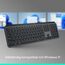 Logitech MX Keys S Plus kabellose Tastatur Uns Palm Rest Low Profile, Fluid Quiet Typing, Programmable, Backlighting, Bluetooth, USB C, Windows PC, Linux, Chrome, Mac, Deutsches QWERTZ - Grau