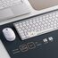 Tastatur Maus Set Kabellos, iClever Kabellose Tastatur und Maus, Wiederaufladbare, Deutsche QWERTZ Layout Funktastatur für Computer/Desktop/PC/Laptop/Windows 10/8/7, Weiß und Silber