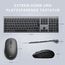 iClever Bluetooth Tastatur mit Maus, Wiederaufladbare Dualmodus USB & Bluetooth Tastatur aus Metall, 3 Geräte Verbindung Deutsch QWERTZ Funktastatur, für PC/Tablet/MacOS (Grau)
