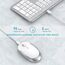 Tastatur Maus Set Kabellos, seenda SK38-3 Ultra-Dünne Wiederaufladbare Funktastatur, Ergonomische Keyboard Mouse mit Silikon Staubschutz für PC/Laptop/Smart TV, QWERTZ Layout Weiß und Silber