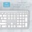 Tastatur Maus Set Kabellos, seenda SK38-3 Ultra-Dünne Wiederaufladbare Funktastatur, Ergonomische Keyboard Mouse mit Silikon Staubschutz für PC/Laptop/Smart TV, QWERTZ Layout Weiß und Silber