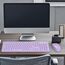 LeadsaiL K786 Tastatur Maus Set Kabellose, Tastatur und Maus, QWERTZ Deutsches Layout Funktastatur mit Maus, Flüsterleiser Tastenanschlag, 2.4 GHz mit 2-in-1 USB Nano Empfänger für PC/Laptop (Lila)