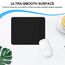 WeddHuis Gaming Maus pad mit rutschfeste Gummiunterseite, wasserdichte Ultraglatte Waschbar Mouse Pad für Kabellose Maus Laptop PC Büro Zuhause Arbeiten Spiele (22x18CM) (Schwarz)