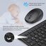 iClever Bluetooth Tastatur mit Maus, Wiederaufladbare Dualmodus USB & Bluetooth Tastatur aus Metall, Ultradünne Leise Tastatur Maus Set kabellos für PC/Tablet/MacOS, QWERTZ Layout