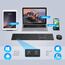 iClever Bluetooth Tastatur mit Maus, Wiederaufladbare Dualmodus USB & Bluetooth Tastatur aus Metall, Ultradünne Leise Tastatur Maus Set kabellos für PC/Tablet/MacOS, QWERTZ Layout