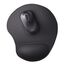 Trust Bigfoot Ergonomisches Mauspad mit Gelkissen 236 x 205 mm, Softgel Handballenauflage, Mikrofaseroberfläche, Mousepad mit Handauflage, rutschfeste Unterseite - Schwarz