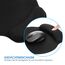 Rii Mauspad mit Gelkissen, 24.8x21x2.3cm, Ergonomisches Mauspad, Mousepad mit Handauflage,Spiele oder Büro, Schwarz