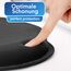 Sidorenko Ergonomisches Mousepad mit Handauflage 26x23 cm - Mauspad mit Gelkissen für Büro - Gel Mousepad vernähten Kanten - Ergonomische Mauspads schwarz - Mouse Pad rund - Maus pad - Mouspad