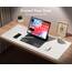 Aothia Schreibtischunterlage,Mauspad mit Leder und Rutchfeste Wildleder,Multifunktionales Office Mousepad Laptop Schreibunterlage,Tisch-Schutz Unterlage für Büro/Home(80x40cm,Off-White)