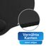 Sidorenko Ergonomisches Mousepad mit Handauflage 26x23 cm - Mauspad mit Gelkissen für Büro - Gel Mousepad vernähten Kanten - Ergonomische Mauspads schwarz - Mouse Pad rund - Maus pad - Mouspad