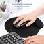 Rii Mauspad mit Gelkissen, 24.8x21x2.3cm, Ergonomisches Mauspad, Mousepad mit Handauflage,Spiele oder Büro, Schwarz