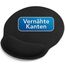 Sidorenko Ergonomisches Mousepad mit Handauflage 26x23 cm - Mauspad mit Gelkissen für Büro - Gel Mousepad vernähten Kanten - Ergonomische Mauspads schwarz - Mouse Pad rund - Maus pad - Mouspad