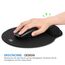 Rii Mauspad mit Gelkissen, 24.8x21x2.3cm, Ergonomisches Mauspad, Mousepad mit Handauflage,Spiele oder Büro, Schwarz