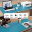 Aothia Schreibtischunterlage,Mauspad mit Leder und Rutchfeste Wildleder,Multifunktionales Office Mousepad Laptop Schreibunterlage,Tisch-Schutz Unterlage für Büro/Home(60cmx35cm, Türkisblau)