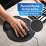 Sidorenko Ergonomisches Mousepad mit Handauflage 26x23 cm - Mauspad mit Gelkissen für Büro - Gel Mousepad vernähten Kanten - Ergonomische Mauspads schwarz - Mouse Pad rund - Maus pad - Mouspad