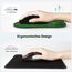 TECKNET Mauspad mit Gelkissen, Memory Foam Mousepad Ergonomisches Wasserdicht Komfort Mausmatte mit Handgelenkpolster Handauflage für Alle Maus Offfice Heim Computer Laptop, Grün, 2 Pack
