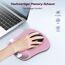 TECKNET Mauspad mit Gelkissen, Memory Foam Mousepad Ergonomisches Wasserdicht Komfort Mausmatte mit Handgelenkpolster Handauflage für Alle Maus Offfice Heim Computer Laptop, Pink, 2 Pack