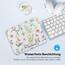 TECKNET Mauspad, 28 x 21 cm Gaming Mousepad mit Wasserdicht und Rutschfester Gummi für PC-Büro, Arbeit, Gaming, Studium, Laptop, Computer, Zuhause-Blumenmuster