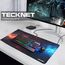 TECKNET Mauspad XXL Speed Gaming, 900x400 mm Schreibtischunterlage, Gamer Mouse Pad, Wasserdicht Mousepad, Spezielle Oberfläche Verbessert Präzision und Geschwindigkeit, rutschfeste Gummibasis